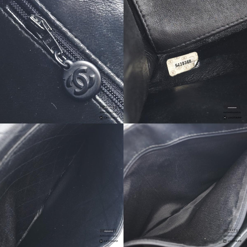 CHANEL Caviar Leather Black Chain Tote Bag 【ImportFeeFREE】