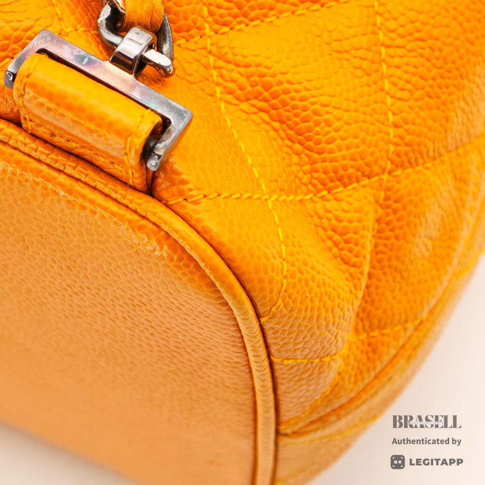 CHANEL Matelasse Caviar Leather Yellow 2Way Backpack 【ImportFeeFREE】