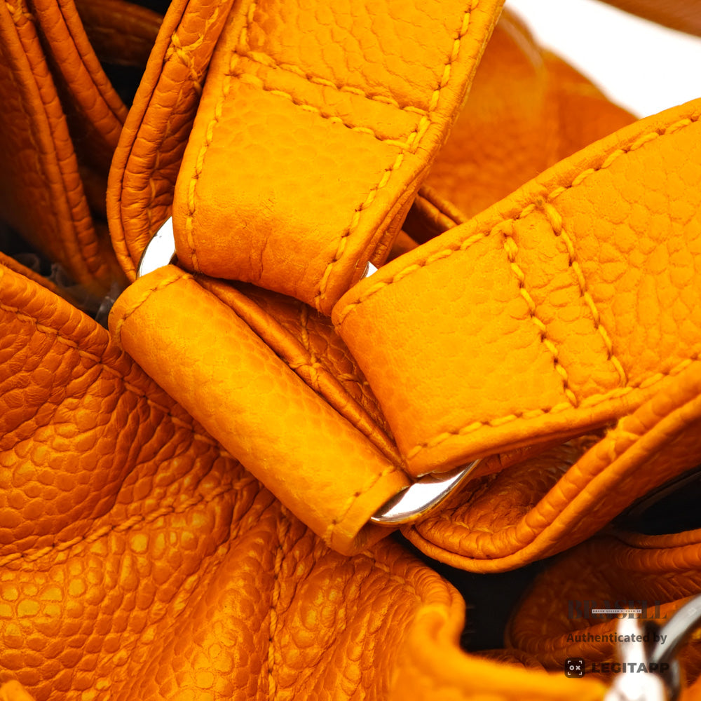 CHANEL Matelasse Caviar Leather Yellow 2Way Backpack 【ImportFeeFREE】