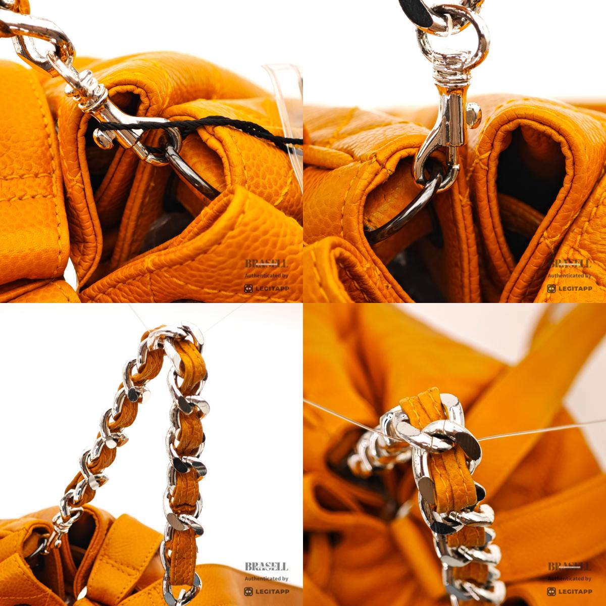 CHANEL Matelasse Caviar Leather Yellow 2Way Backpack 【ImportFeeFREE】