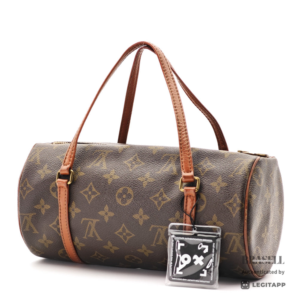 LOUIS VUITTON Papillon 26 Monogram Canvas Brown Hand Bag M51366 【ImportFeeFREE】