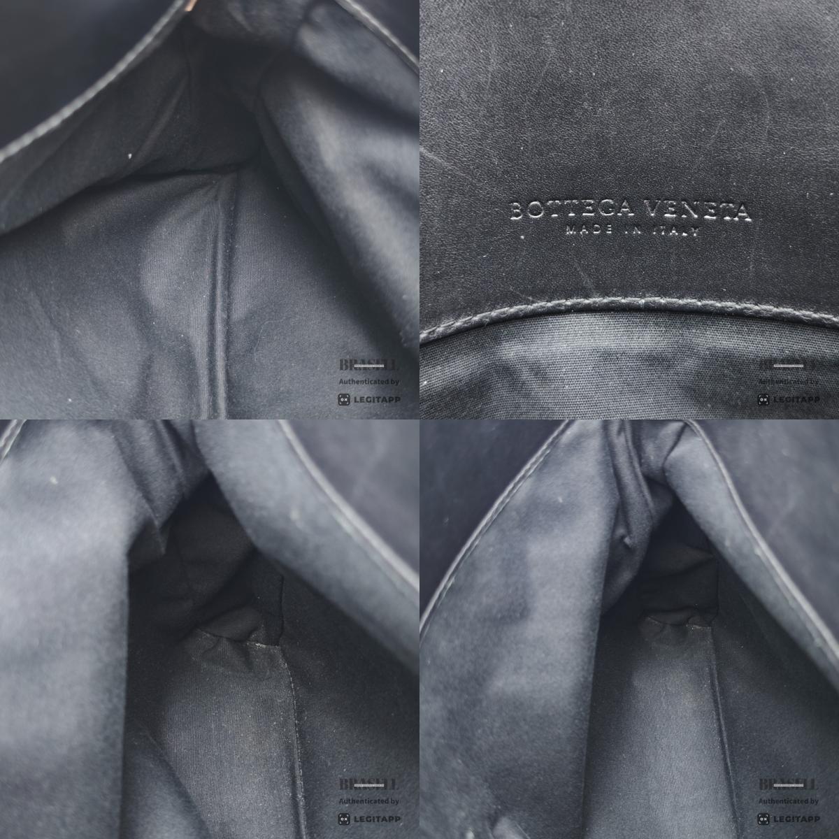 BOTTEGA VENETA Intrecciato Leather Black Business Bag 【ImportFeeFREE】