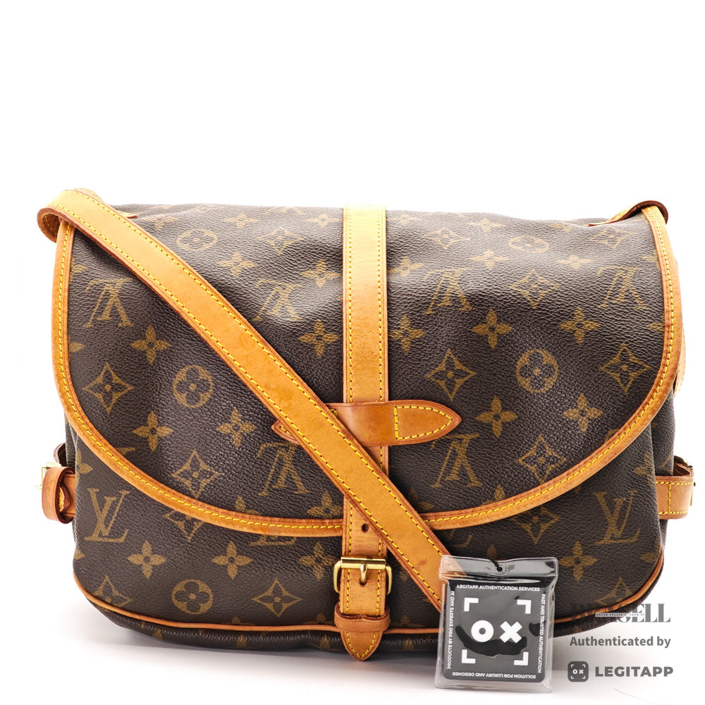 LOUIS VUITTON Saumur30 Monogram Canvas Shoulder Bag M42256 【ImportFeeFREE】