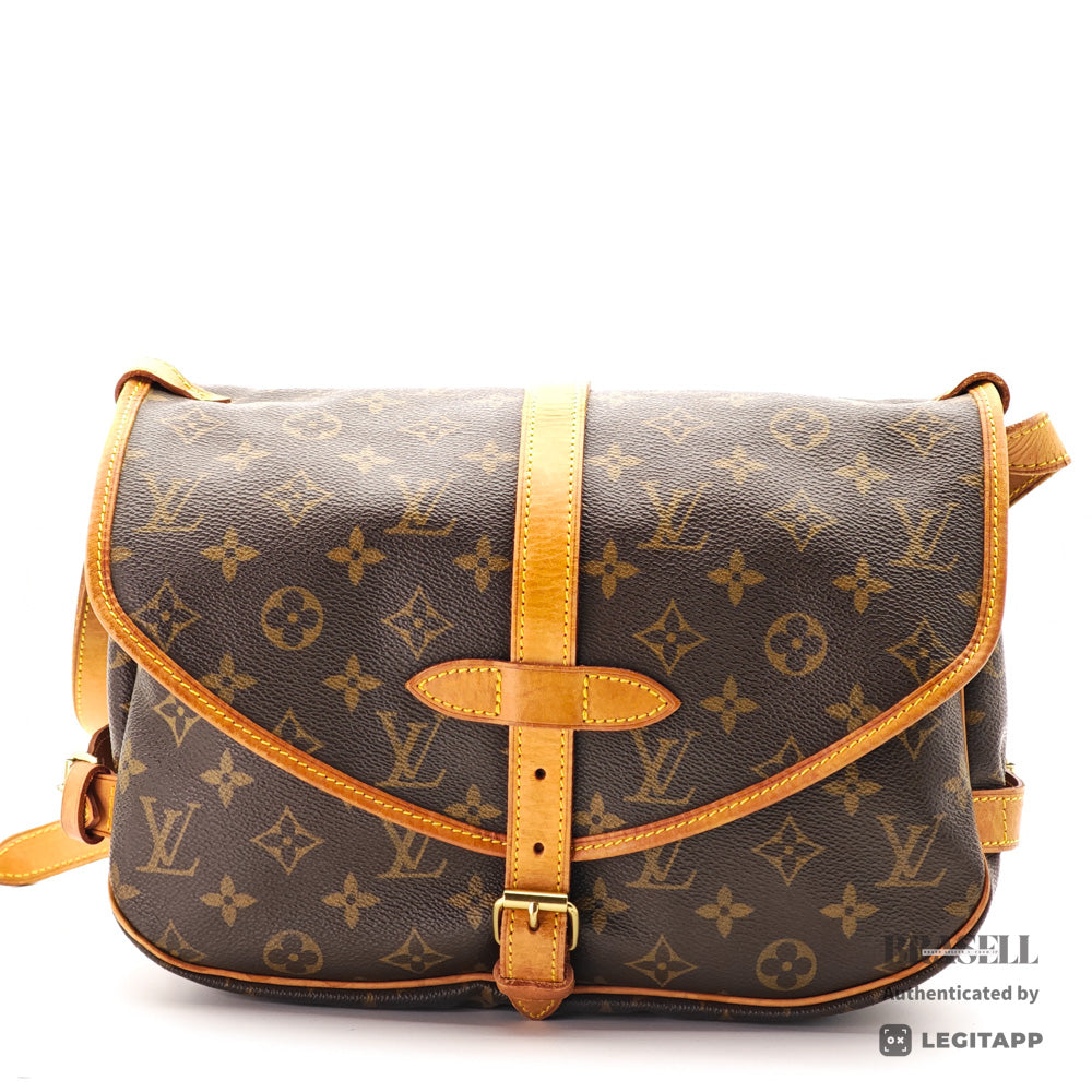 LOUIS VUITTON Saumur30 Monogram Canvas Shoulder Bag M42256 【ImportFeeFREE】