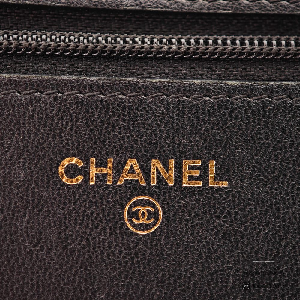 CHANEL Boy Chanel Lambskin V-Stitch Chain Wallet Shoulder Bag 【ImportFeeFREE】