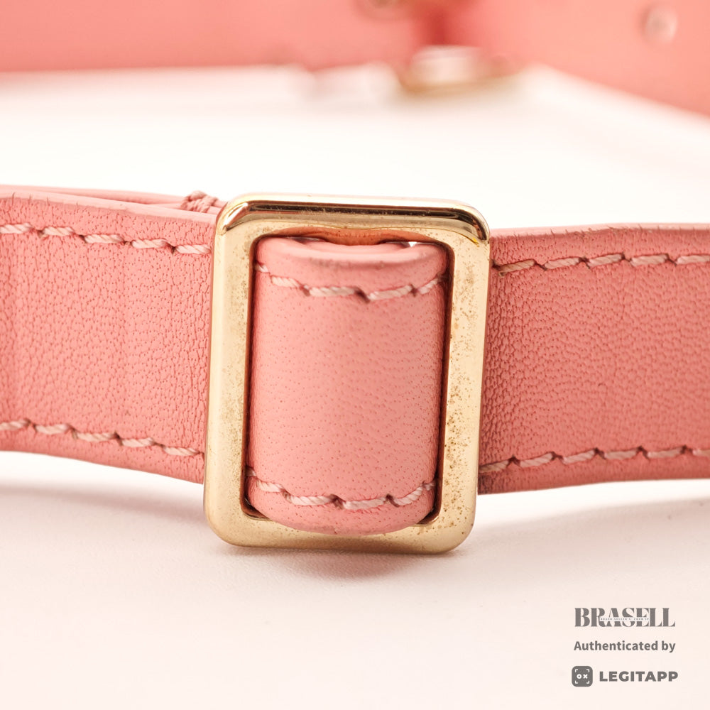 CHANEL Matelassé Lambskin Pink Chain Shoulder Bag 【ImportFeeFREE】
