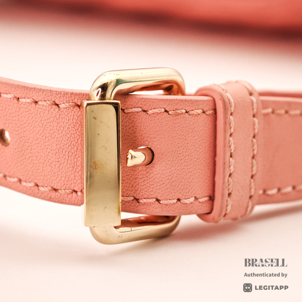 CHANEL Matelassé Lambskin Pink Chain Shoulder Bag 【ImportFeeFREE】
