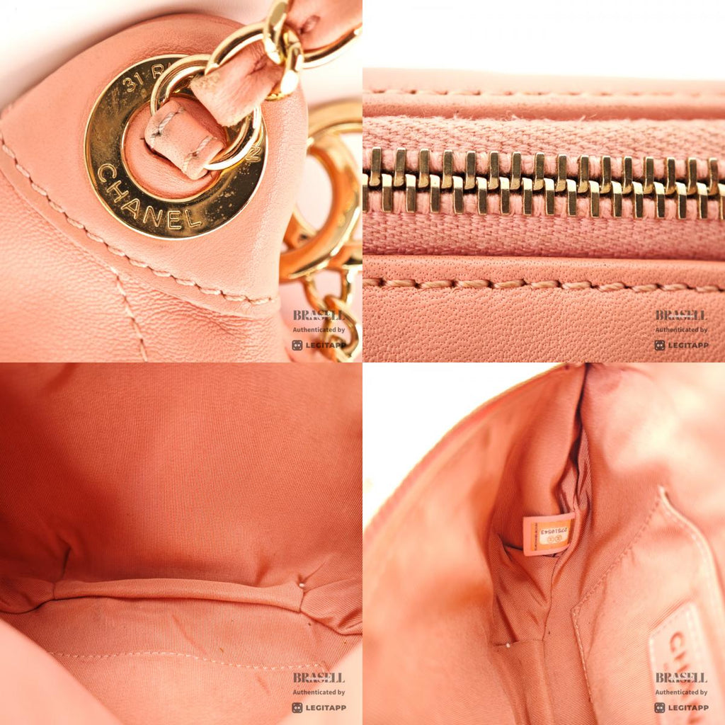 CHANEL Matelassé Lambskin Pink Chain Shoulder Bag 【ImportFeeFREE】
