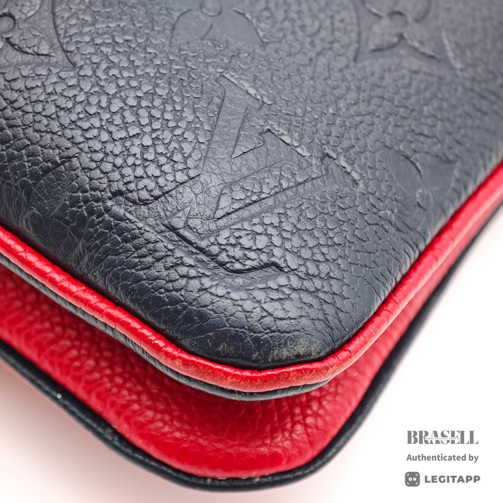 LOUIS VUITTON Pochette Double Zip Monogram Leather M63916 【ImportFeeFREE】