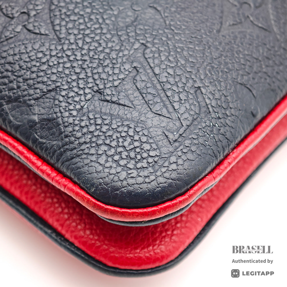 LOUIS VUITTON Pochette Double Zip Monogram Leather M63916 【ImportFeeFREE】