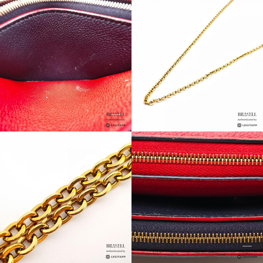 LOUIS VUITTON Pochette Double Zip Monogram Leather M63916 【ImportFeeFREE】