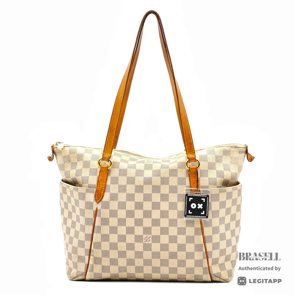 LOUIS VUITTON Totally MM Damier Azur Canvas Tote Bag N51262 【ImportFeeFREE】