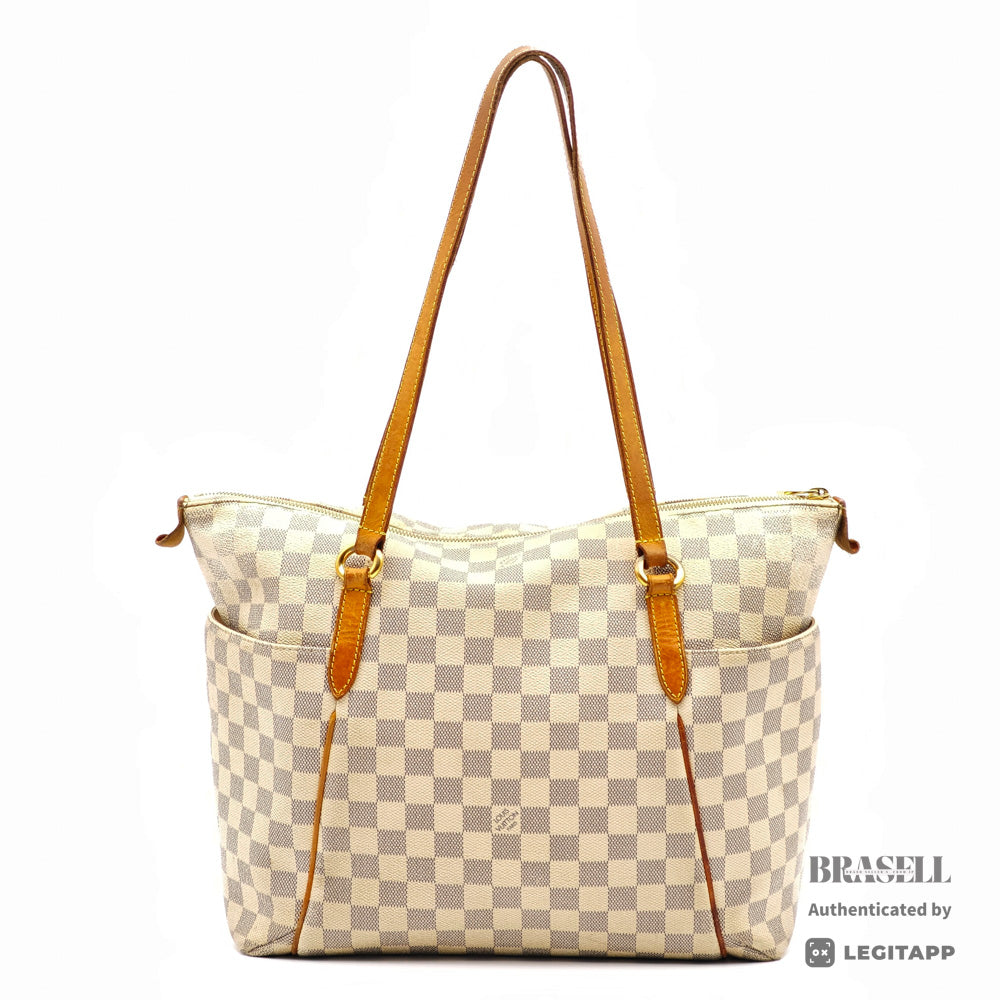 LOUIS VUITTON Totally MM Damier Azur Canvas Tote Bag N51262 【ImportFeeFREE】