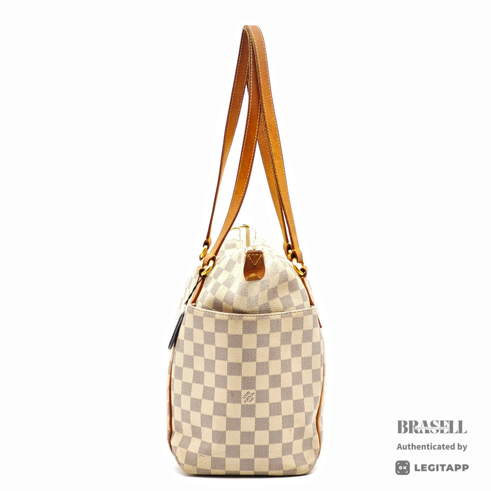 LOUIS VUITTON Totally MM Damier Azur Canvas Tote Bag N51262 【ImportFeeFREE】