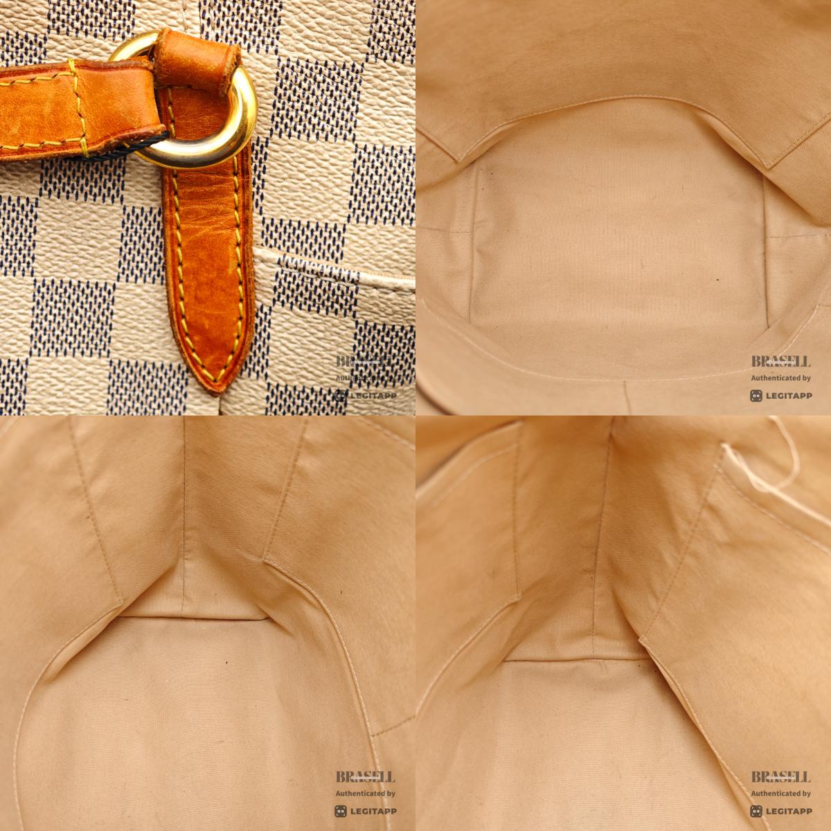 LOUIS VUITTON Totally MM Damier Azur Canvas Tote Bag N51262 【ImportFeeFREE】