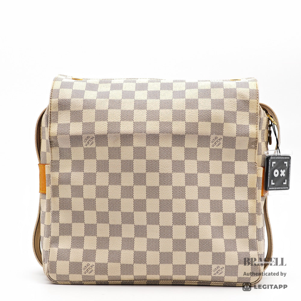 LOUIS VUITTON Naviglio Damier Azur Canvas Shoulder Bag N51189 【ImportFeeFREE】