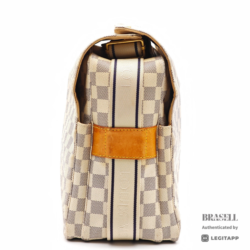 LOUIS VUITTON Naviglio Damier Azur Canvas Shoulder Bag N51189 【ImportFeeFREE】