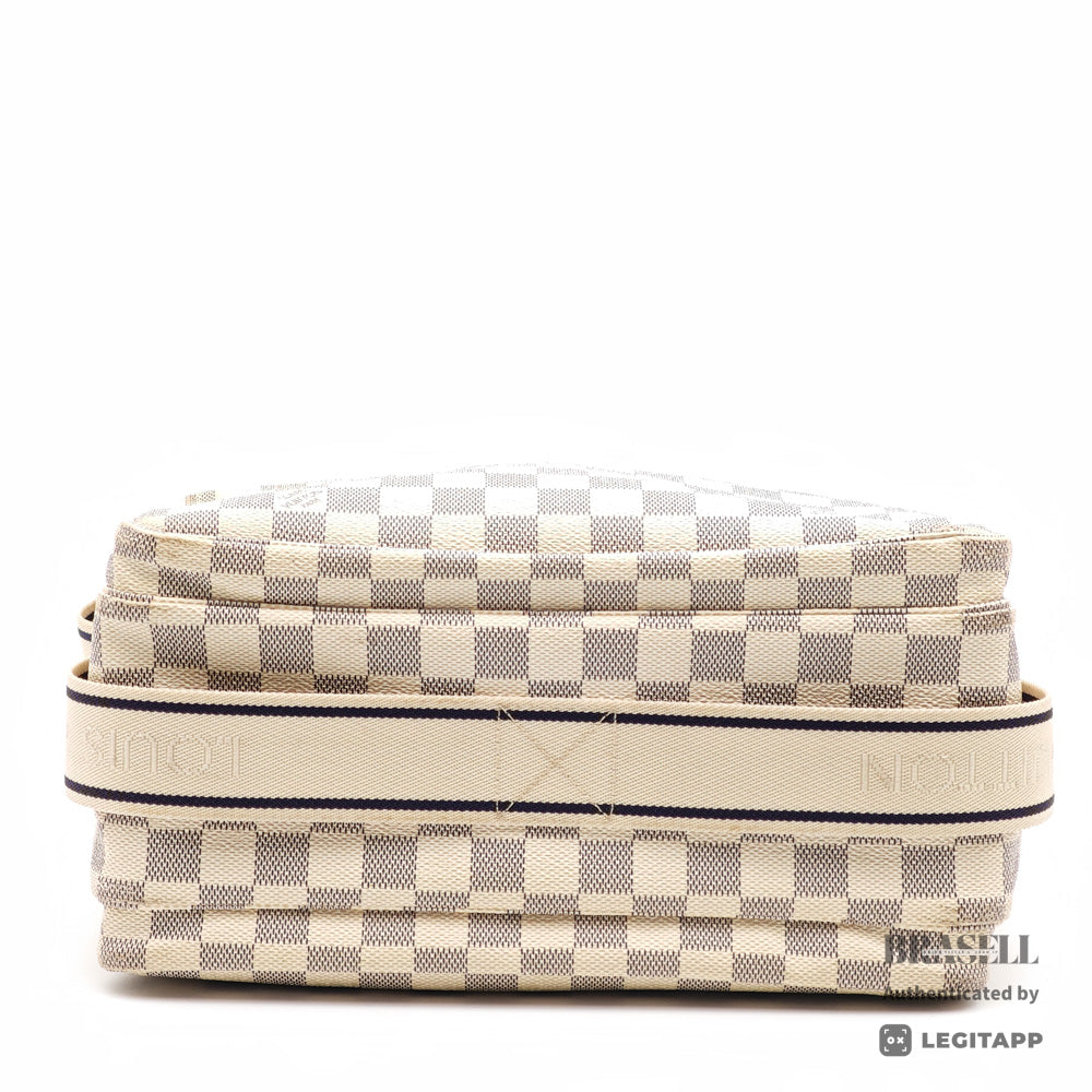 LOUIS VUITTON Naviglio Damier Azur Canvas Shoulder Bag N51189 【ImportFeeFREE】