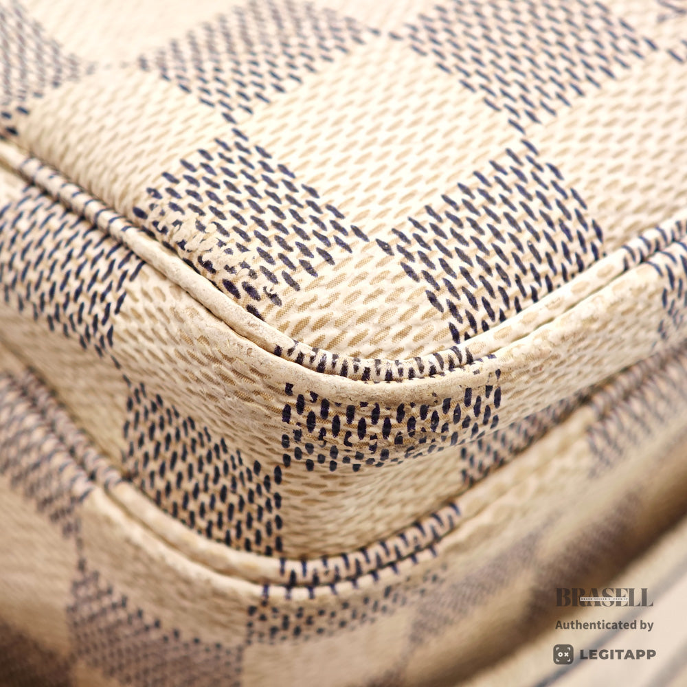 LOUIS VUITTON Naviglio Damier Azur Canvas Shoulder Bag N51189 【ImportFeeFREE】