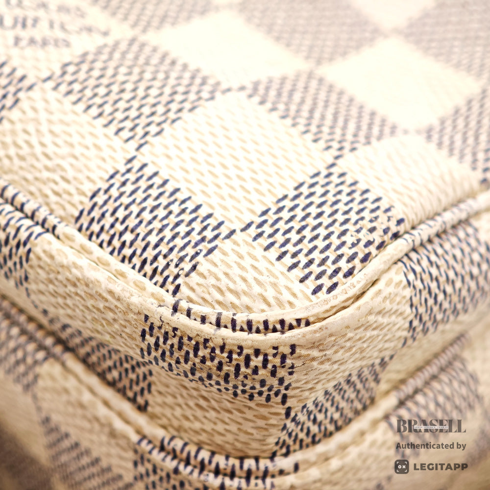 LOUIS VUITTON Naviglio Damier Azur Canvas Shoulder Bag N51189 【ImportFeeFREE】