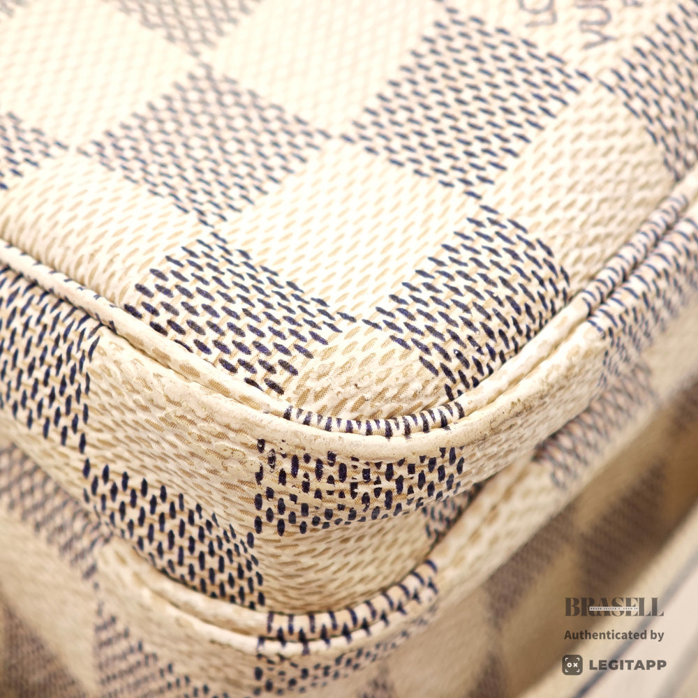 LOUIS VUITTON Naviglio Damier Azur Canvas Shoulder Bag N51189 【ImportFeeFREE】