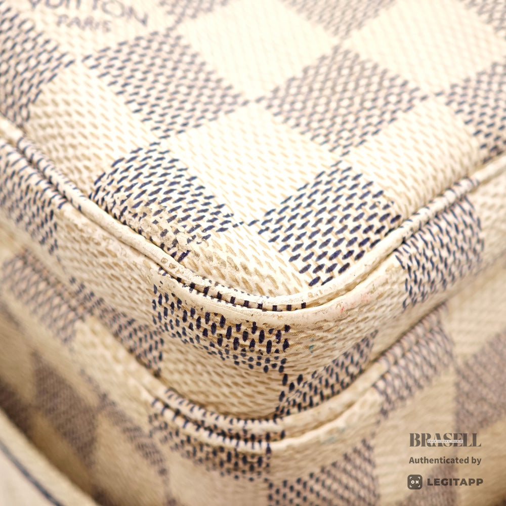 LOUIS VUITTON Naviglio Damier Azur Canvas Shoulder Bag N51189 【ImportFeeFREE】