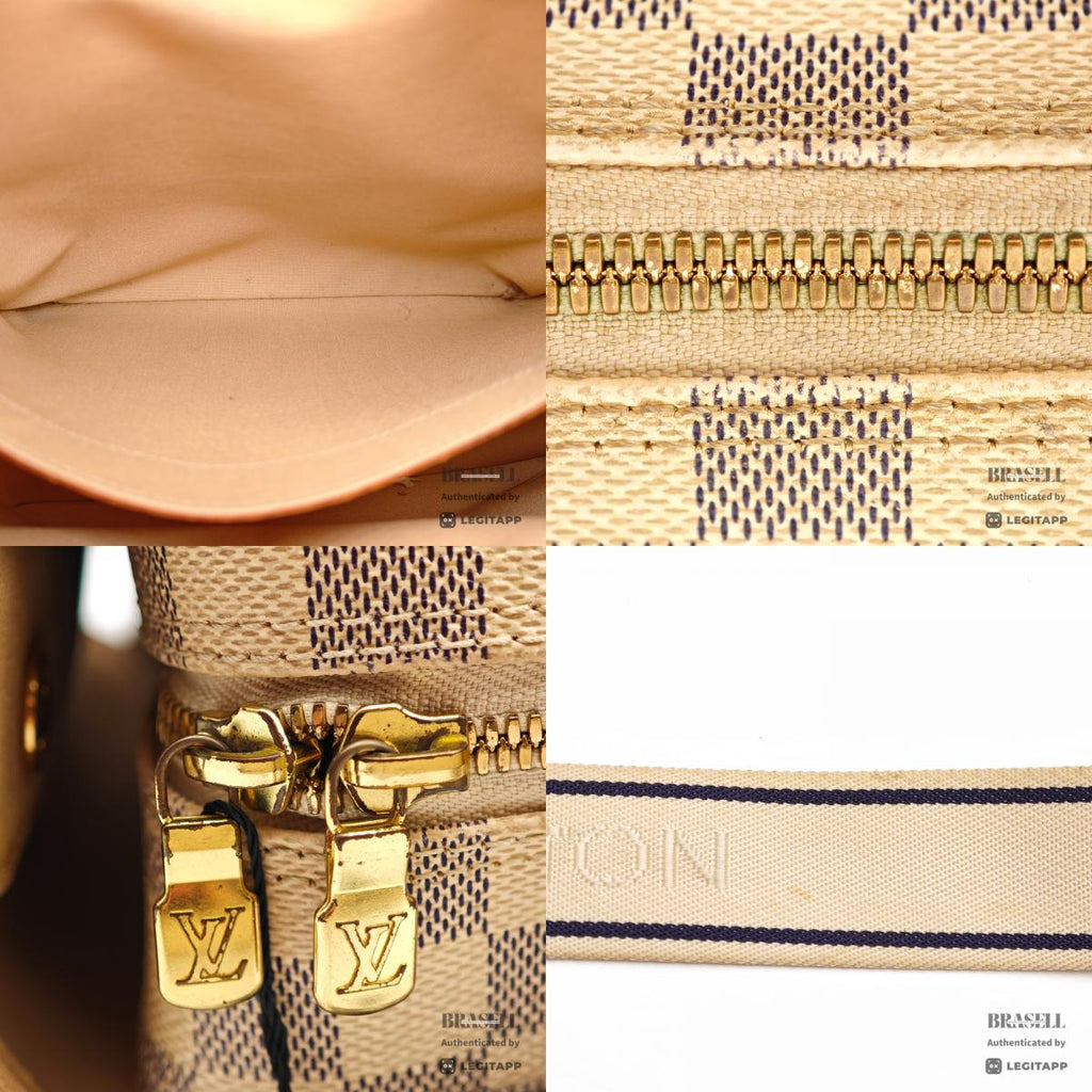 LOUIS VUITTON Naviglio Damier Azur Canvas Shoulder Bag N51189 【ImportFeeFREE】