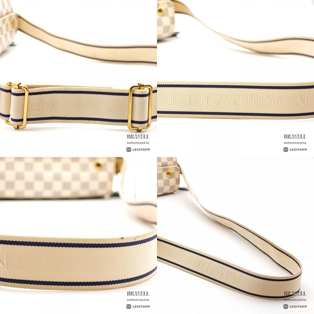 LOUIS VUITTON Naviglio Damier Azur Canvas Shoulder Bag N51189 【ImportFeeFREE】