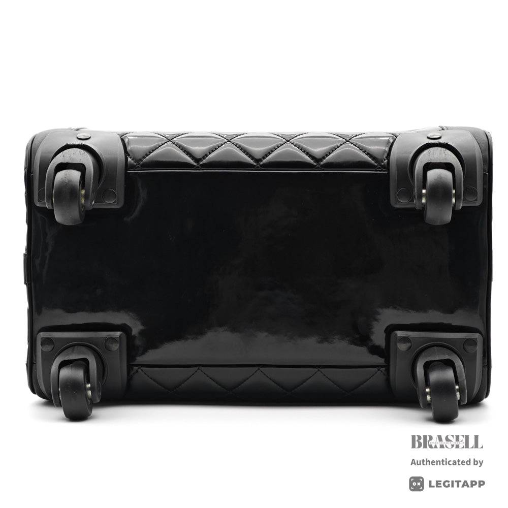 CHANEL Patent Leather Rolling Suitcase 【ImportFeeFREE】