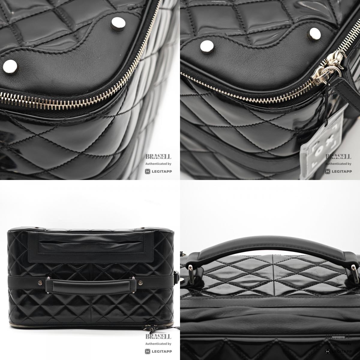 CHANEL Patent Leather Rolling Suitcase 【ImportFeeFREE】