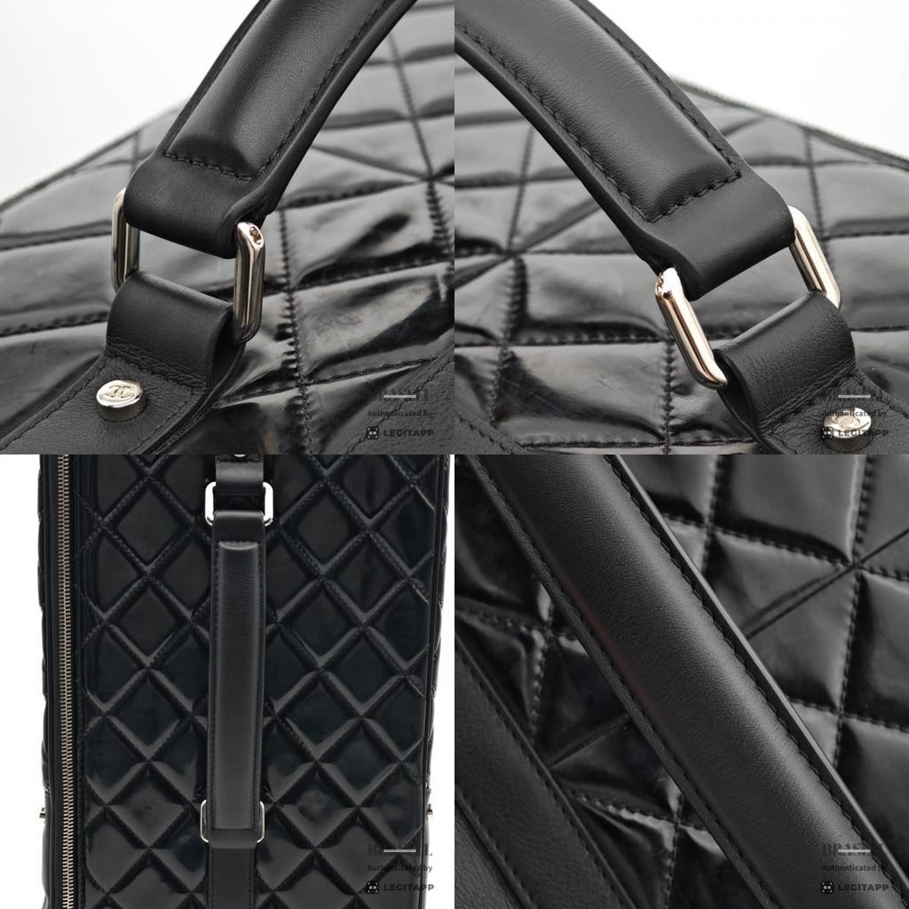 CHANEL Patent Leather Rolling Suitcase 【ImportFeeFREE】