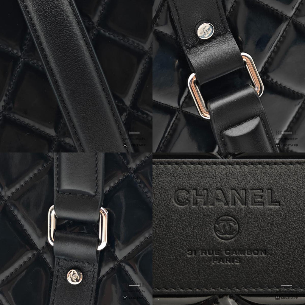 CHANEL Patent Leather Rolling Suitcase 【ImportFeeFREE】