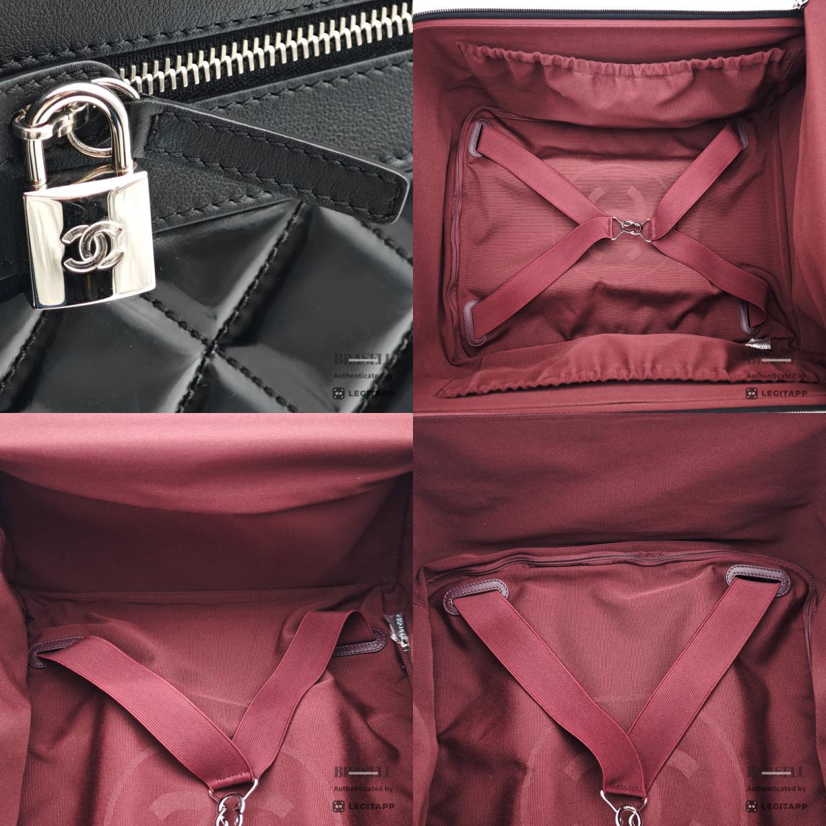 CHANEL Patent Leather Rolling Suitcase 【ImportFeeFREE】
