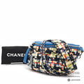 CHANEL Matelasse Tweed Lambskin Leather Blue Multicolor 2Way Waist Bag A93842 【ImportFeeFREE】