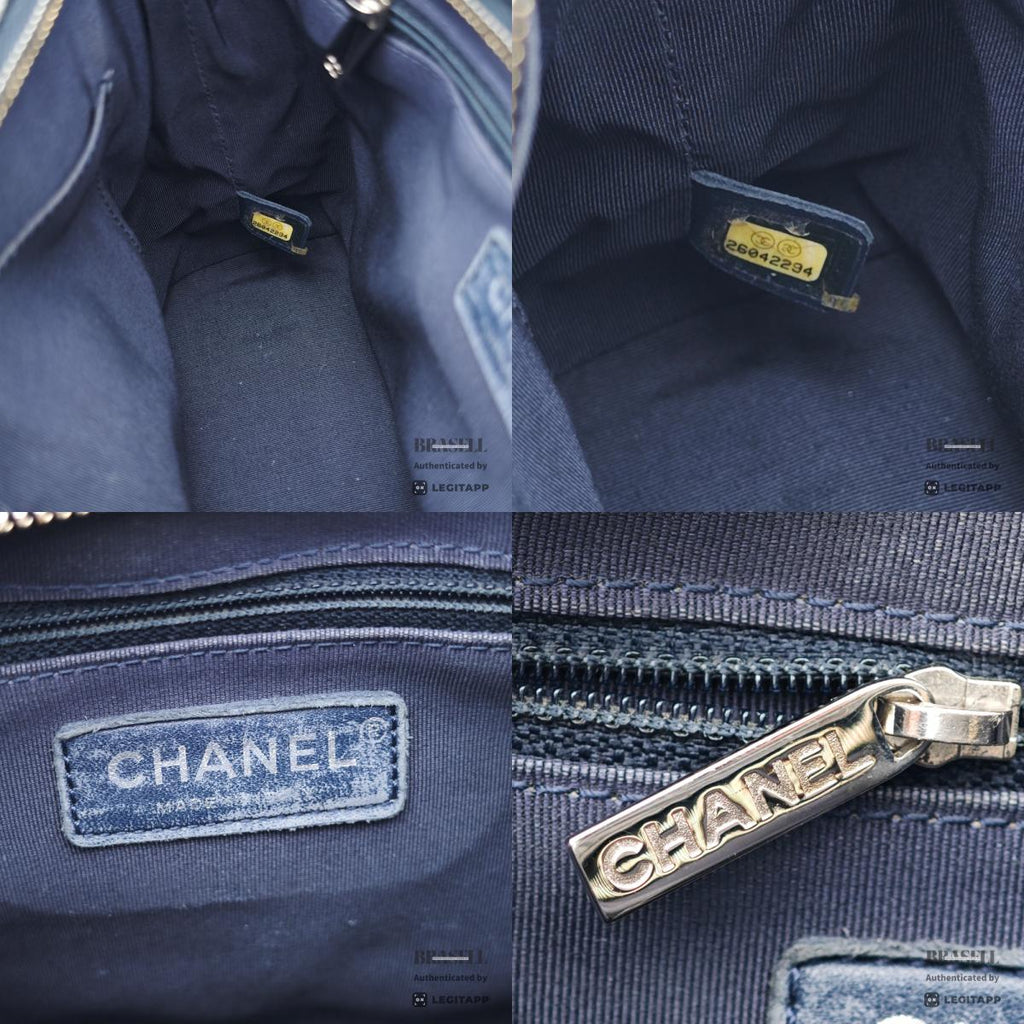 CHANEL Gabrielle Shearling Navy Shoulder Bag Women's【ImportFeeFREE】