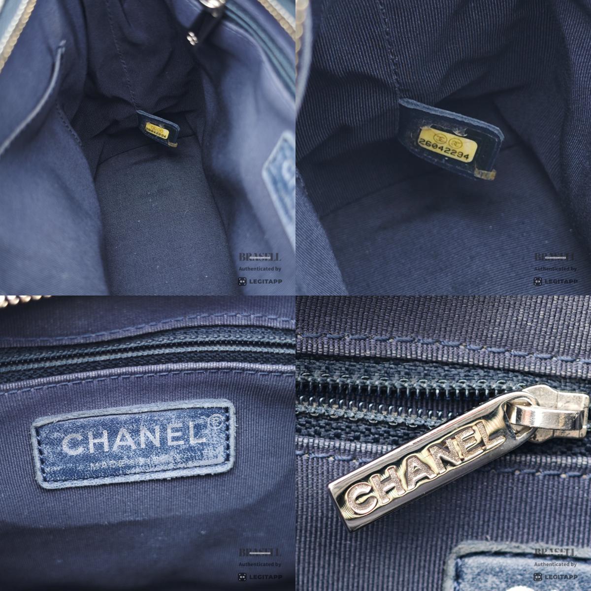 CHANEL Gabrielle Shearling Navy Shoulder Bag Women's【ImportFeeFREE】