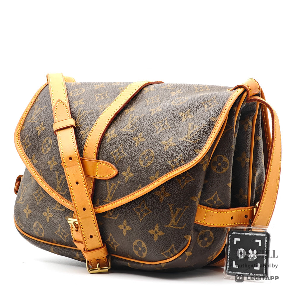 LOUIS VUITTON Saumur 30 Monogram Canvas Shoulder Bag M42256 【ImportFeeFREE】