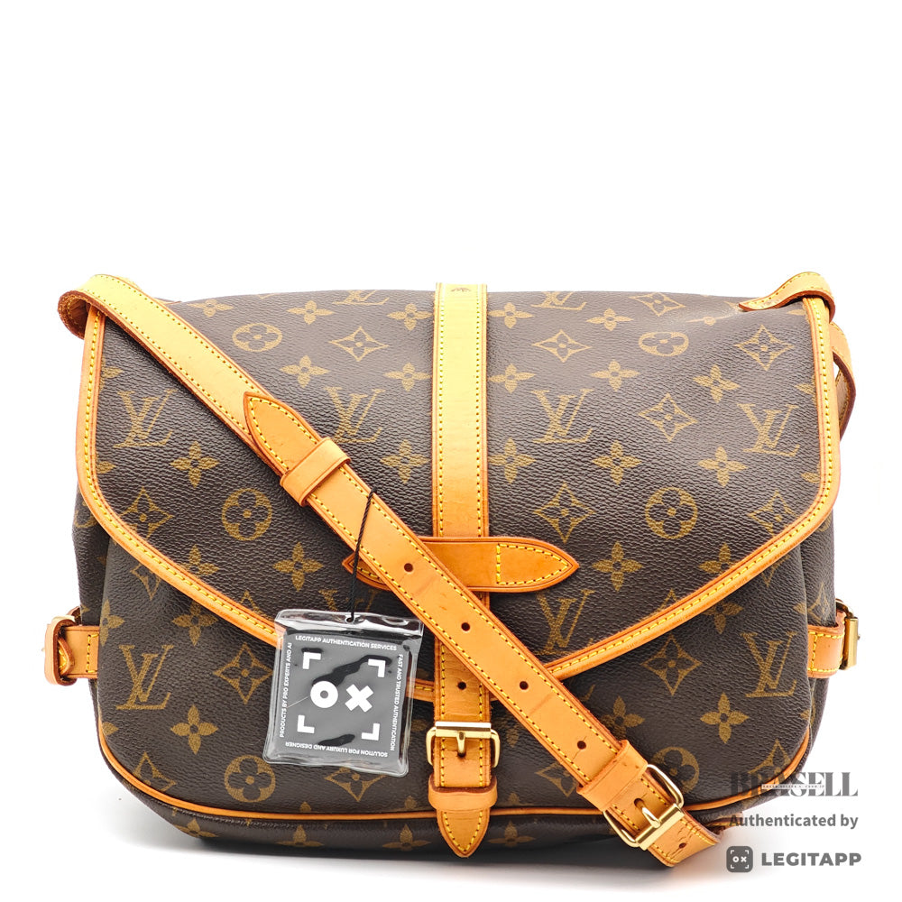 LOUIS VUITTON Saumur 30 Monogram Canvas Shoulder Bag M42256 【ImportFeeFREE】