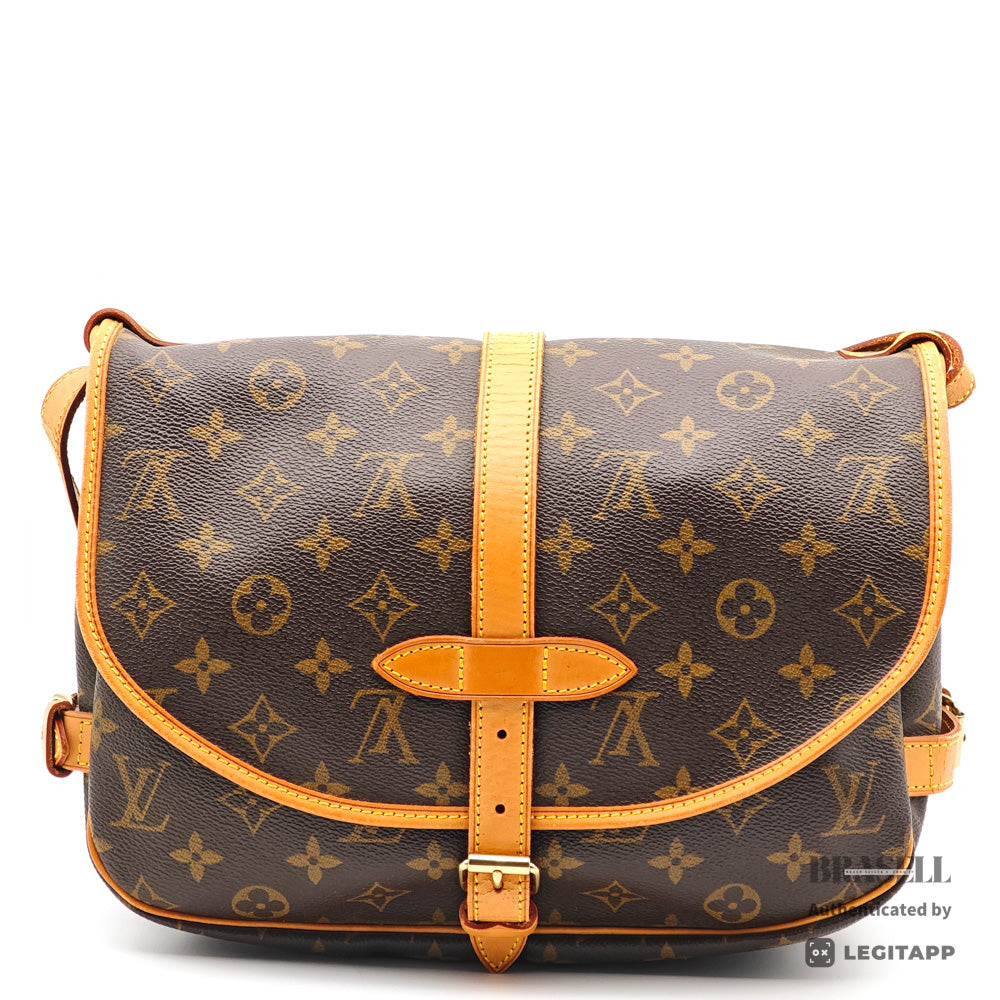 LOUIS VUITTON Saumur 30 Monogram Canvas Shoulder Bag M42256 【ImportFeeFREE】