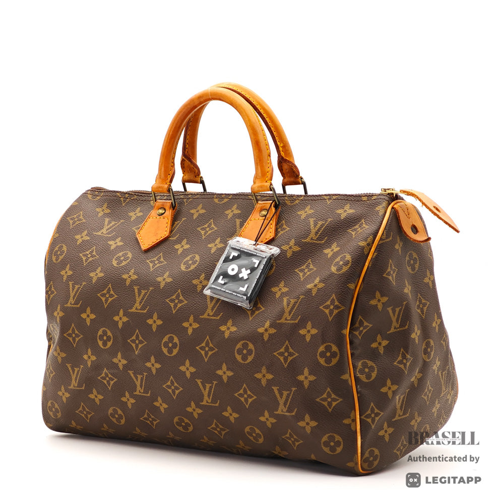LOUIS VUITTON Speedy 35 Monogram Canvas Brown Hand Bag M41107 【ImportFeeFREE】