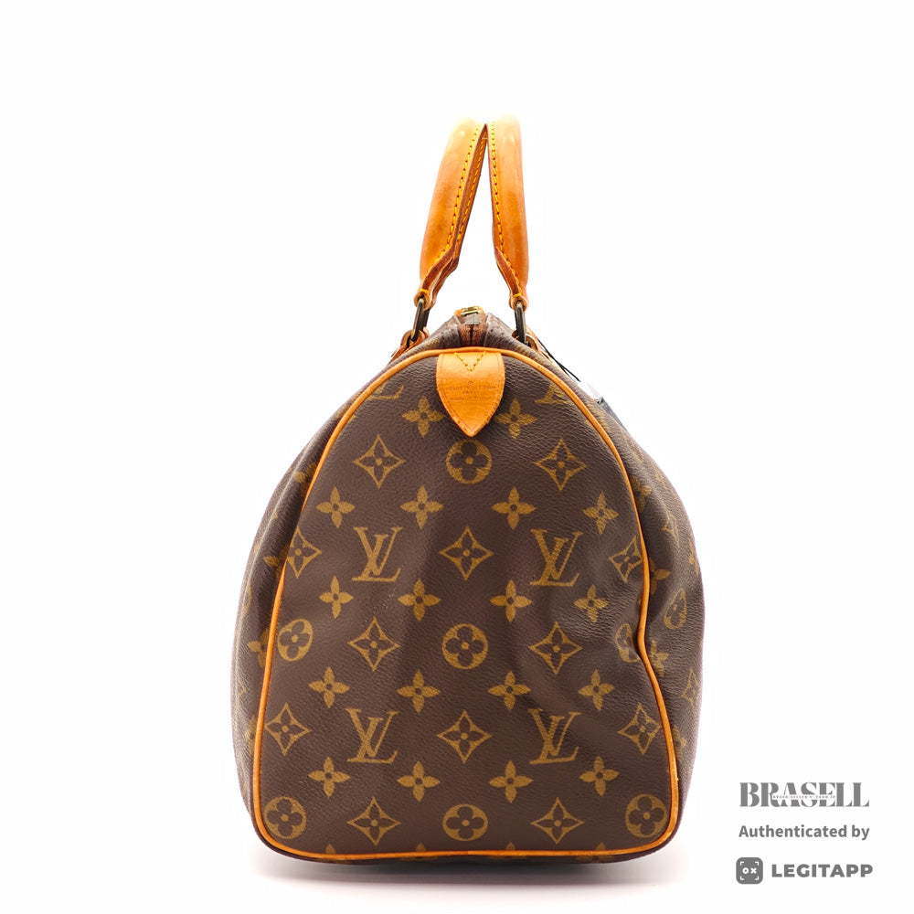 LOUIS VUITTON Speedy 35 Monogram Canvas Brown Hand Bag M41107 【ImportFeeFREE】