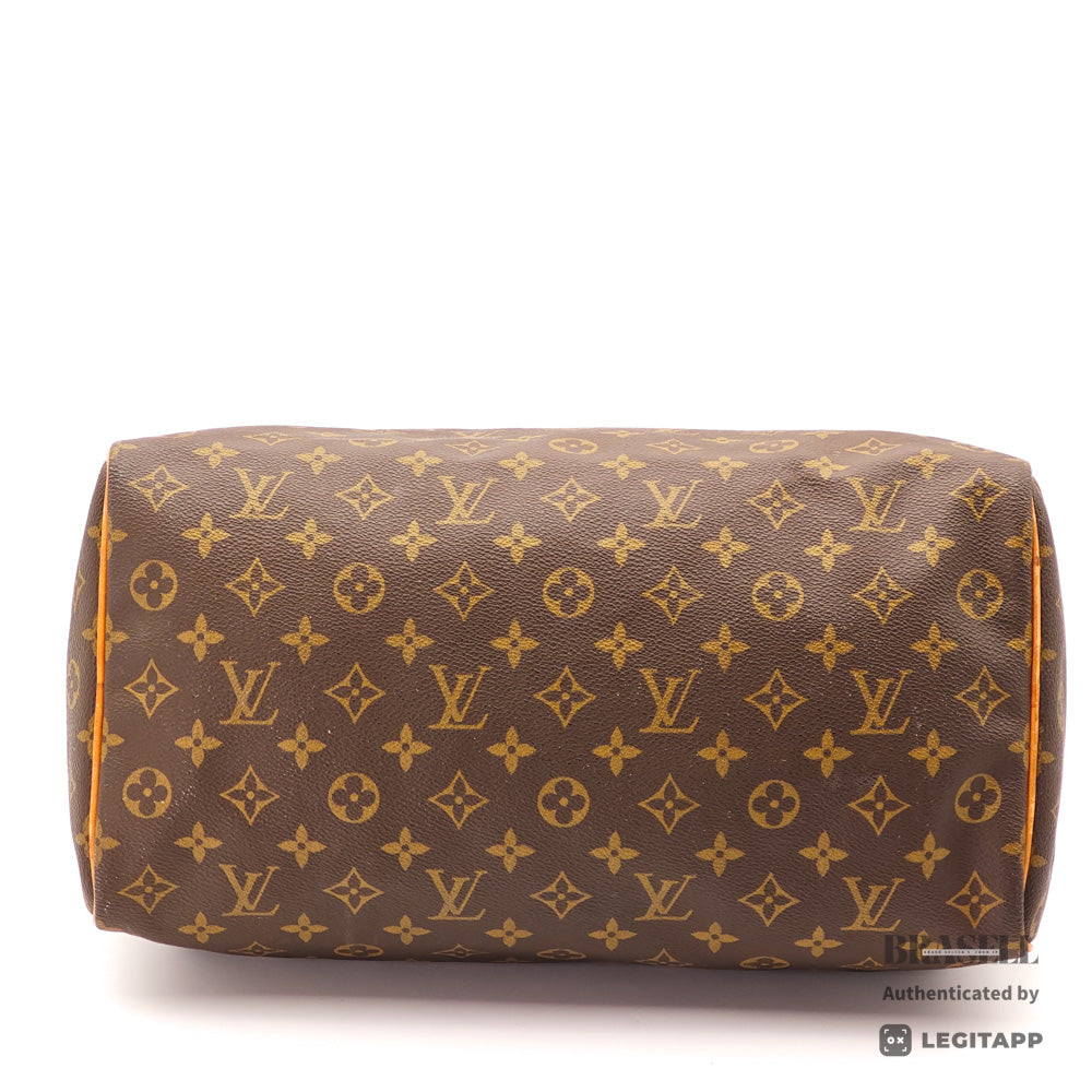 LOUIS VUITTON Speedy 35 Monogram Canvas Brown Hand Bag M41107 【ImportFeeFREE】