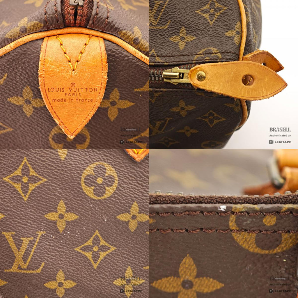 LOUIS VUITTON Speedy 35 Monogram Canvas Brown Hand Bag M41107 【ImportFeeFREE】