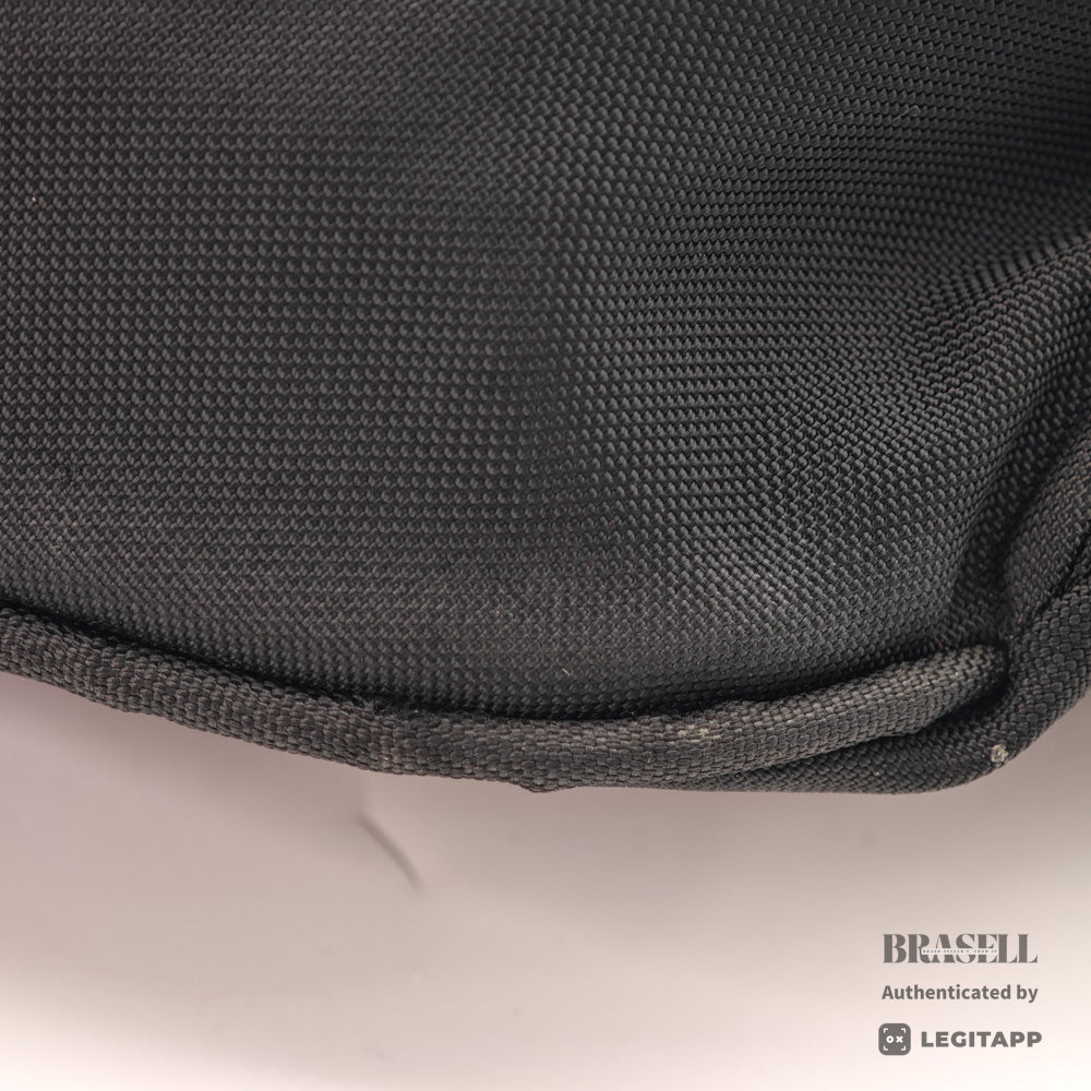 CHANEL Sports Coco Mark Nylon Canvas Black Waist Bag 【ImportFeeFREE】