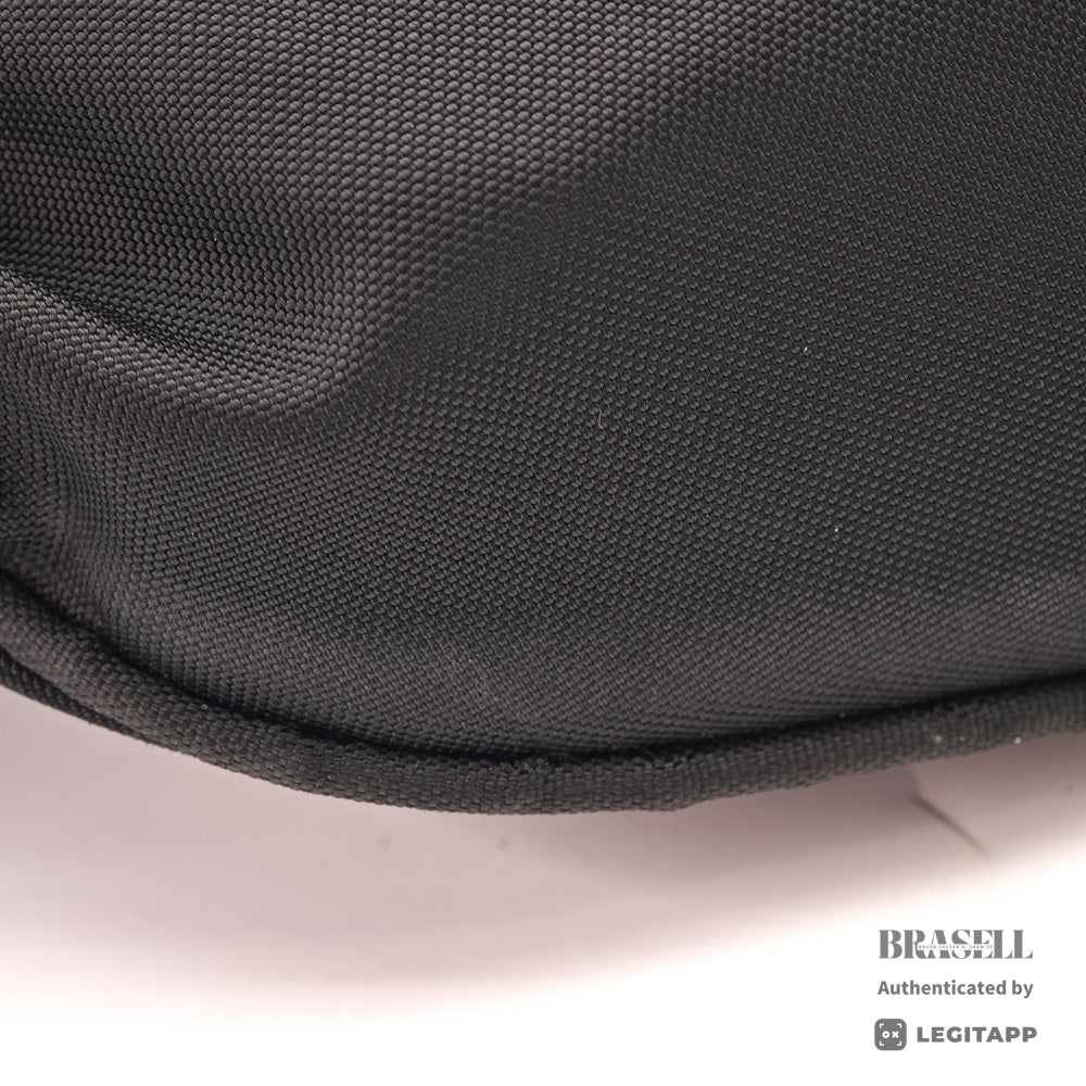CHANEL Sports Coco Mark Nylon Canvas Black Waist Bag 【ImportFeeFREE】