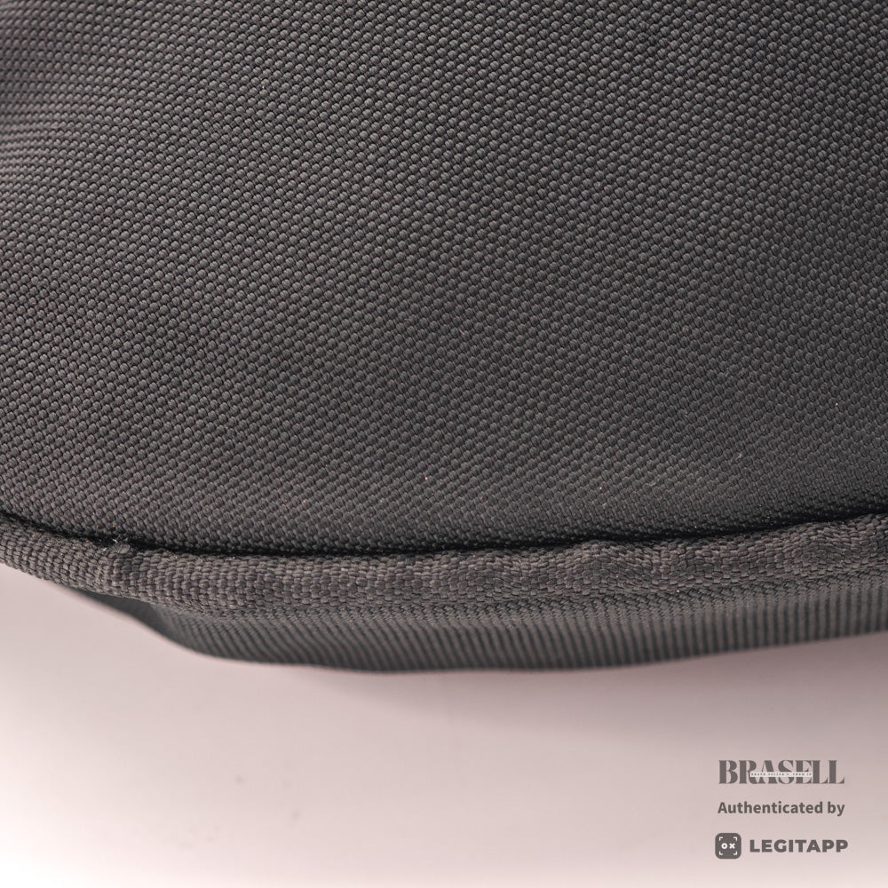 CHANEL Sports Coco Mark Nylon Canvas Black Waist Bag 【ImportFeeFREE】
