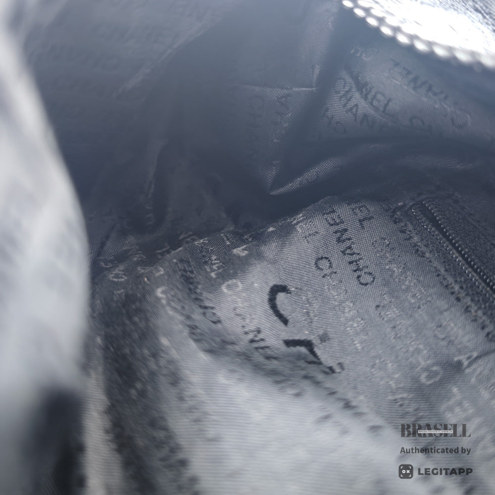 CHANEL Sports Coco Mark Nylon Canvas Black Waist Bag 【ImportFeeFREE】