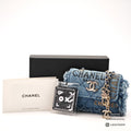CHANEL Matelasse Denim Print Fringe Pouch Shoulder Women's【ImportFeeFREE】