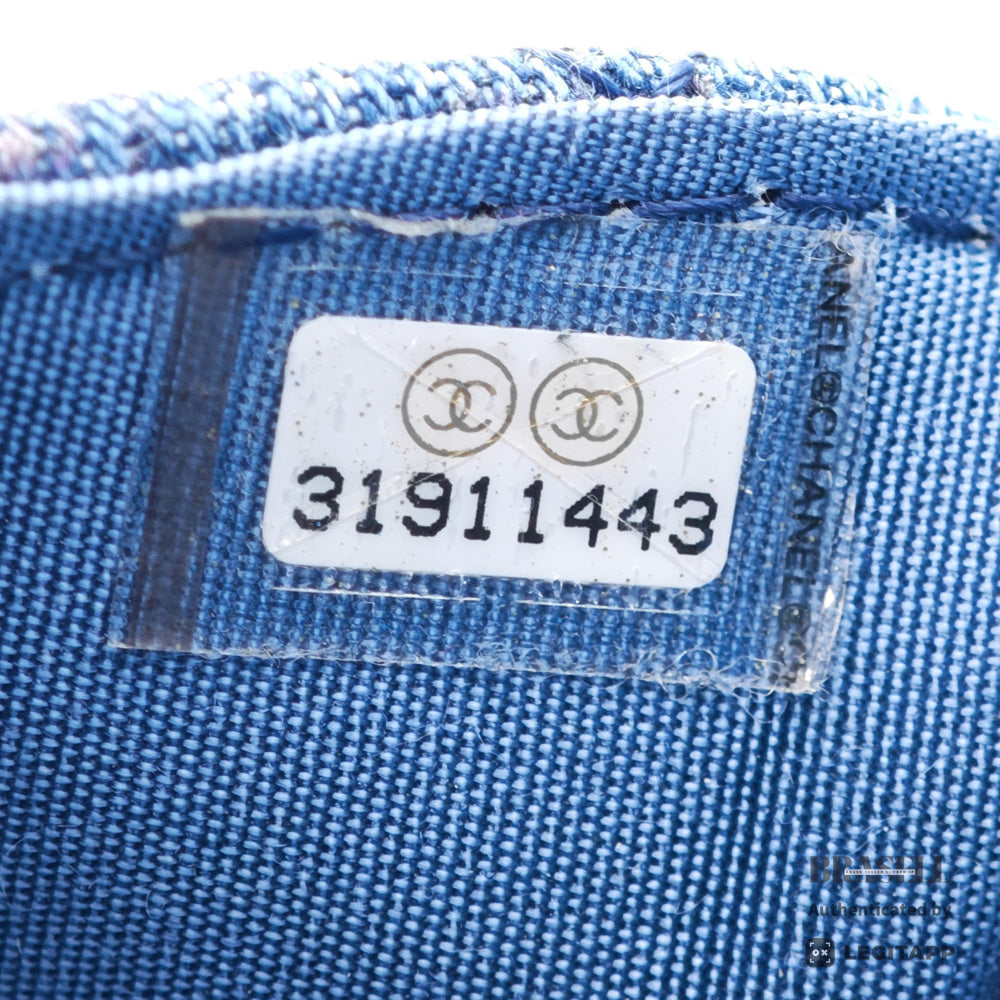 CHANEL Matelasse Denim Print Fringe Pouch Shoulder Women's【ImportFeeFREE】