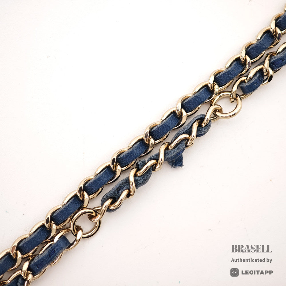 CHANEL Matelasse Denim Print Fringe Pouch Shoulder Women's【ImportFeeFREE】